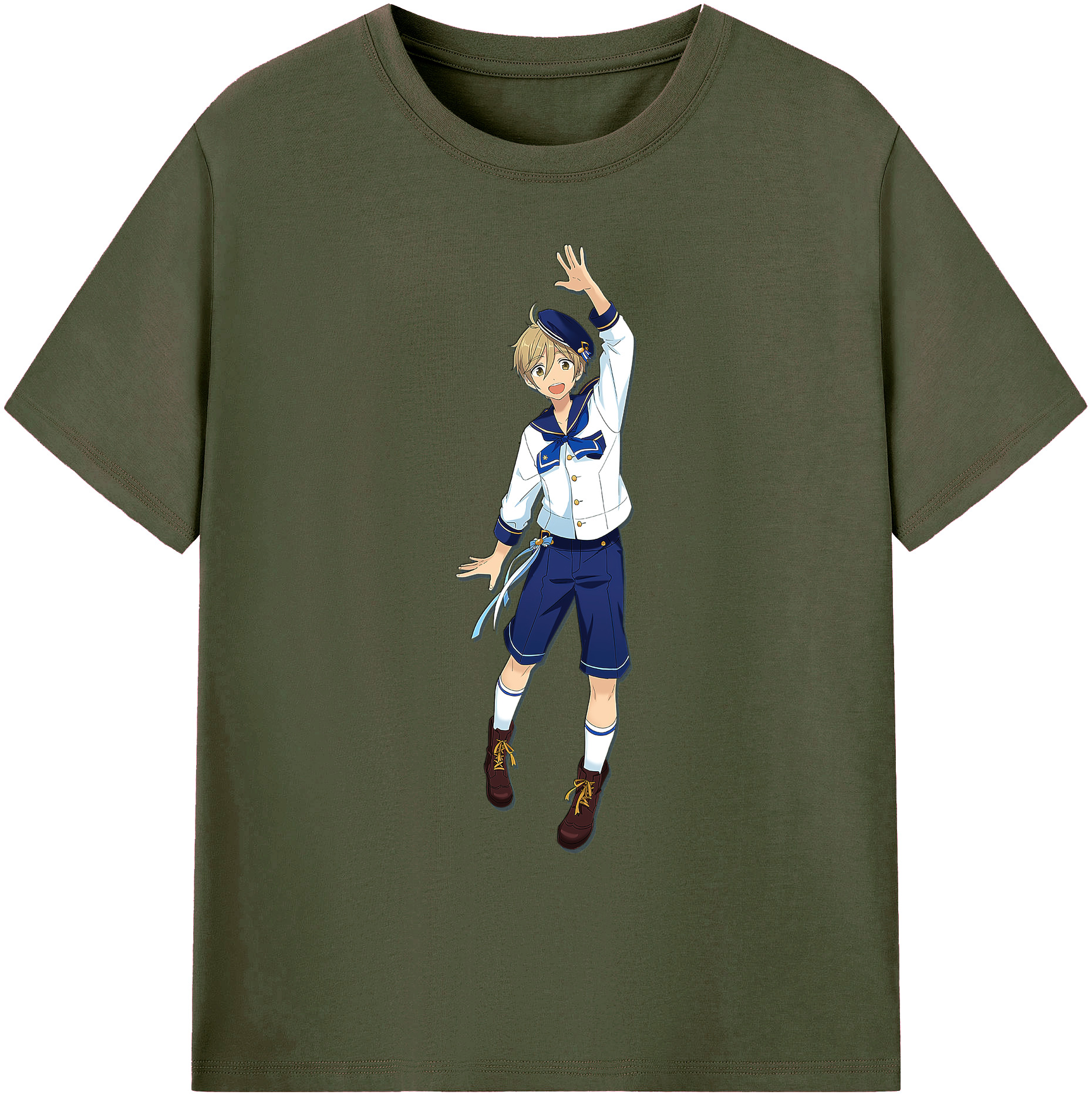 （画像用） あんさんぶるスターズ! Ensemble Stars 綿100％ メンズ半袖Tシャツ｜肌触りやわらか＆通気性
